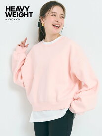 coca ヘビーウェイト裏起毛ビンテージ加工無地スウェット コカ トップス スウェット・トレーナー ピンク ブラック グレー ベージュ