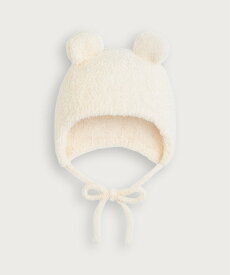 moimoln モコモコニットキャップ モイモルン マタニティウェア・ベビー用品 ベビー帽子 ピンク ホワイト