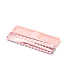 Francfranc ロゴ ランチ箸&スプーン ピンク ピクニック ランチ フランフラン 食器・調理器具・キッチン用品 カトラリー ピンク