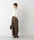 ソフトストレッチタックワイドパンツ(セットアップ可)