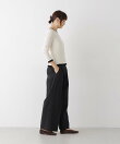 ソフトストレッチタックワイドパンツ(セットアップ可)