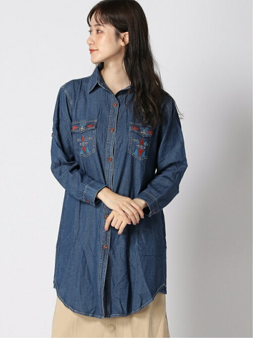 Rose Leap Roseleap 刺繍デニムシャツワンピース Rakuten Fashion 楽天ファッション 旧楽天ブランドアベニュー Br7473