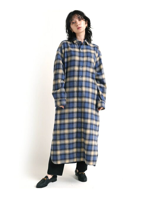 Rna N チェックロングシャツワンピース Rakuten Fashion 楽天ファッション 旧楽天ブランドアベニュー Bu5473