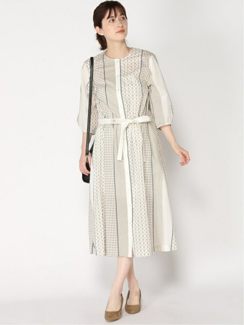 Partisan Grayish パッチワーク風前開きワンピース Rakuten Fashion 楽天ファッション 旧楽天ブランドアベニュー Cy1473