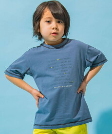 【SALE／50%OFF】WASK 【速乾】ロゴプリントBIGTシャツ(100~160cm) ベベ オンライン ストア トップス カットソー・Tシャツ ブルー ホワイト