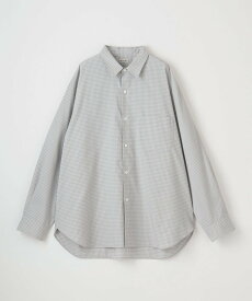 Steven Alan ＜Steven Alan＞ TR ミニチェック レギュラーカラー シャツ -LOOSE ビューティー＆ユース　ユナイテッドアローズ トップス シャツ・ブラウス グレー【送料無料】