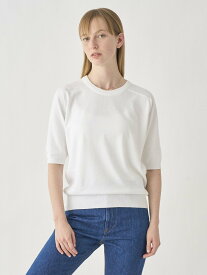 JOHN SMEDLEY Crew neck Saddle shoulder Sweater ｜ S4687 ｜ 24G ジョンスメドレー トップス ニット ホワイト【送料無料】