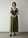 【SALE／28%OFF】RADIATE レース切り替えカーゴジャンパースカート ラシュッド ワンピース・ドレス ジャンパースカート カーキグリーン グレー【送料無料】