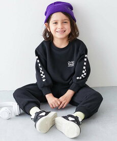 devirock 【普段着でもルームウェアでも】ぽかぽか裏起毛 カレッジロゴ セットアップ 25AW デビロック インナー・ルームウェア パジャマ ブラック グレー