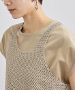 ラメメッシュタンクトップ
