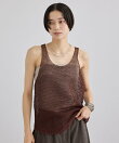 ラメメッシュタンクトップ