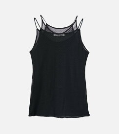 【SALE／10%OFF】LE CIEL BLEU レイヤードキャミトップ / Layered Cami Top ルシェルブルー トップス キャミソール ブラック ホワイト【送料無料】