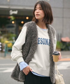 UNITED ARROWS green label relaxing 【WEB限定】＜at ease＞ロゴ スウェット プルオーバー ユナイテッドアローズ グリーンレーベルリラクシング トップス スウェット・トレーナー グレー ネイビー【送料無料】