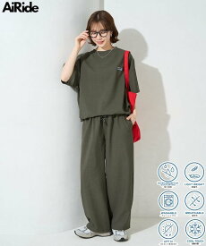 【SALE／5%OFF】FREAK'S STORE 限定展開 ＜UVカット・接触冷感・吸水速乾＞AiRide(エアライド) 半袖 TEE セットアップ フリークスストア トップス カットソー・Tシャツ ブラウン ピンク ブラック ベージュ グリーン ネイビー【送料無料】
