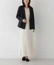 ダルサテンバックフレアナロースカート
