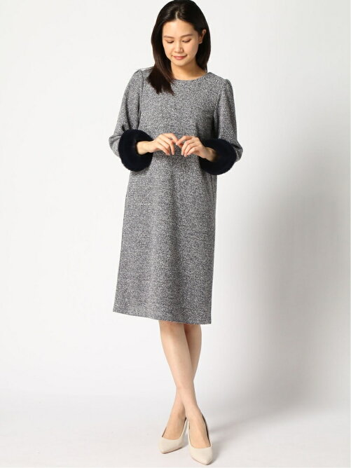 Interplanet Interplanet W ニットツイード袖フェイクファーワンピース Rakuten Fashion 楽天ファッション 旧楽天ブランドアベニュー Cc2475