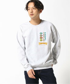 【SALE／20%OFF】THRASHER THRASHER/(U)タートルズ HOMETOWNDOT クルー スウェット スラッシャー　バイ　リフルページ トップス スウェット・トレーナー グレー ブラック【送料無料】