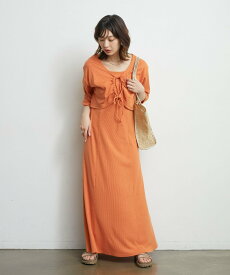 【SALE／55%OFF】RETRO GIRL カーデセットOP レトロガール ワンピース・ドレス ワンピース ブラック オレンジ グリーン