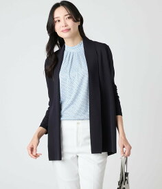 【SALE／40%OFF】NEWYORKER WOMEN ポリエステルコットンラメ 着流しカーディガン ニューヨーカー トップス カーディガン ネイビー【送料無料】
