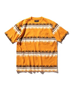 �ySALE�^50%OFF�zBEAMS PLUS Pocket Tee Jacquard Stripe �r�[���X �A�E�g���b�g �g�b�v�X �J�b�g�\�[�ET�V���c �C�G���[ �O���[ �l�C�r�[�y���������z