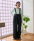 別注 サスペンダー付き ビッグ 2タック ツイルパンツ<セットアップ対応>/チノパンツ/チノ サロペ/サロペット