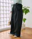 別注 サスペンダー付き ビッグ 2タック ツイルパンツ<セットアップ対応>/チノパンツ/チノ サロペ/サロペット