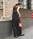 別注 サスペンダー付き ビッグ 2タック ツイルパンツ<セットアップ対応>/チノパンツ/チノ サロペ/サロペット