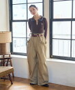別注 サスペンダー付き ビッグ 2タック ツイルパンツ<セットアップ対応>/チノパンツ/チノ サロペ/サロペット