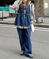 CPCM デニムビスチェセットアップ シーピーシーエム ワンピース・ドレス その他のワンピース・ドレス ネ…