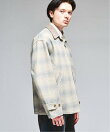 オンブレチェック ネップジャケット