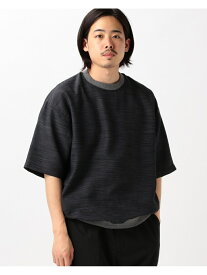 【SALE／40%OFF】BEAMS HEART BEAMS HEART / メランジ リブ Tシャツ ビームス アウトレット トップス カットソー・Tシャツ ブルー ブラック