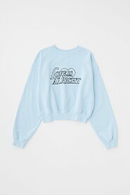 MOUSSY LETTERED EMBROIDERY プルオーバー マウジー トップス スウェット・トレーナー ネイビー グレー【送料無料】