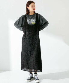 【SALE／50%OFF】Sonny Label フリンジUネックワンピース サニーレーベル ワンピース・ドレス ワンピース ブラック ホワイト