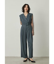 niana スタンドアウトカラーオールインパンツ 2点セット パンツドレス ストライプ 結婚式 ビーフラット ワンピース・ドレス ドレス グレー ブラック ブルー ベージュ【送料無料】