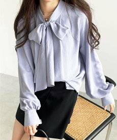 【SALE／30%OFF】GeeRA 前後2wayボウタイブラウス ジーラ トップス シャツ・ブラウス ピンク ホワイト ブラック ブルー