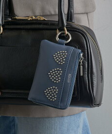 【SALE／7%OFF】BEAURE BEAURE/カウレザー ハートスタッズフラグメントケース B-24027 ギフト セットアップセブン 財布・ポーチ・ケース コインケース・小銭入れ・札入れ ブラック グレー イエロー ブルー ネイビー【送料無料】
