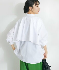 【SALE／50%OFF】CRAFT STANDARD BOUTIQUE 【追加】バックフリルシャツ/25SS クラフトスタンダードブティック トップス シャツ・ブラウス グリーン ブルー ベージュ ピンク ホワイト ブラック