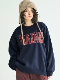 coca 裏起毛プリントスウェット コカ トップス スウェット・トレーナー ネイビー ワインレッド グレー