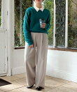 【S/Mサイズ展開】セミワイドセンタープレスパンツ