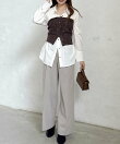 【S/Mサイズ展開】セミワイドセンタープレスパンツ
