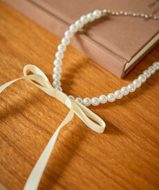 【SALE／35%OFF】ROPE' PICNIC KIDS 【KIDS/キッズ】パールリボンネックレス ロペピクニック アクセサリー・腕時計 ネックレス ピンク ネイビー ホワイト
