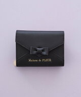 Maison de FLEUR レター型ウォレット メゾン ド フルール 財布・ポーチ・ケース 財布 ピンク ブラック パ…