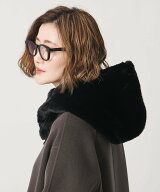 conte ＜conte＞フェイクファー フード BLACK ユナイテッドアローズ 帽子 その他の帽子 ブラック【送料無…