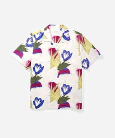 【SALE／50%OFF】Saturdays NYC Jungle Floral Print Canty SS Shirt サタデーズ　ニューヨークシティ トップス シャツ・ブラウス ホワイト ブルー パープル【送料無料】