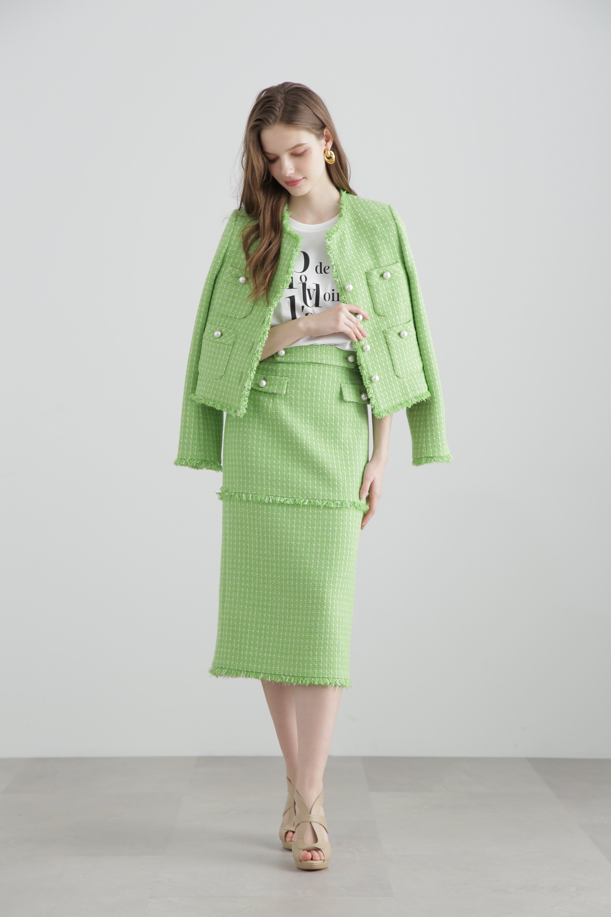 PINKY&DIANNE｜◇ツイードセットアップスカート | Rakuten Fashion