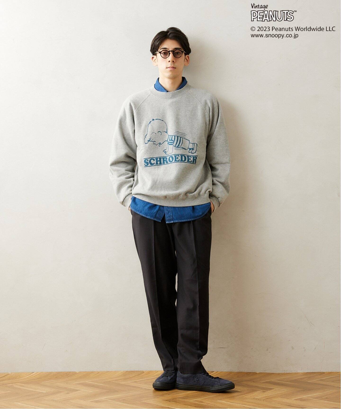 【PEANUTS*SPORTS WEAR by relume】別注 クルーネックスウェット