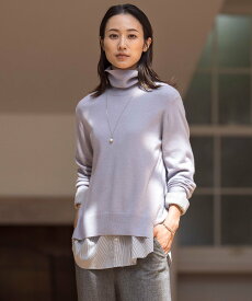 【SALE／30%OFF】J.PRESS 【洗える】CASHMERE BLEND タートルネック ニット ジェイプレス トップス ニット パープル グレー ピンク ベージュ イエロー グリーン【送料無料】