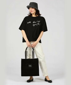 To b. by agnes b. WEB限定 WU52 TS ウィズラブ Tシャツ アニエスベー トップス カットソー・Tシャツ ブラック【送料無料】