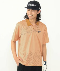 【SALE／50%OFF】BEAMS GOLF ORANGE LABEL BEAMS GOLF ORANGE LABEL / ビッグ スタッグロゴ ポロシャツ ビームス アウトレット トップス ポロシャツ ブラック オレンジ【送料無料】