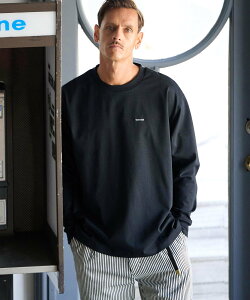 THEOREM mlt5251- Embroidered LS Tee ����T�V���c �J���r�I �g�b�v�X �J�b�g�\�[�ET�V���c �z���C�g �u���b�N �l�C�r�[�y���������z